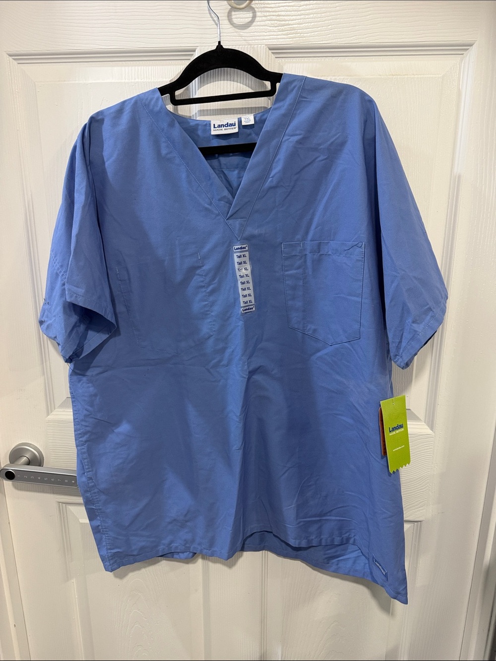 Landau V-Neck Scrub Top in Blue
